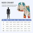 thumbnail image 4 of Picia Playful Floral Cat Pattern Men’s Long-Sleeve Sleepwear Set - Soft 2-Piece Loungewear with Pockets, Comfy PJs for Relaxing Nights-Small, 4 of 7