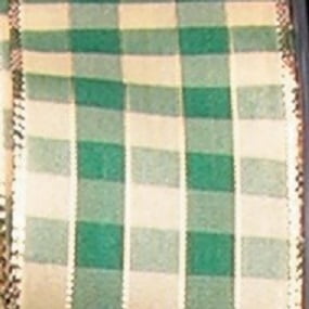 The Ribbon People Hunter Green and Gold Checkered Woven Wired Craft Ribbon 1.5" x 27 Yards