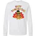 thumbnail image 3 of Inktastic Happy Thanksgiving Cute Turkey in Pilgrim Hat Long Sleeve T-Shirt, 3 of 5
