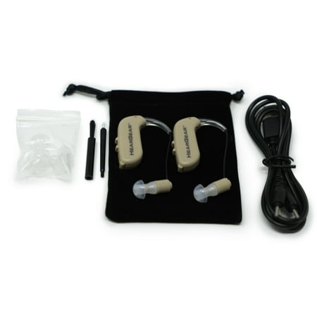 Lucid Hearing - HearGear 1 Pair Rechargeable Personal Sound Hearing Amplifiers - BEIGE