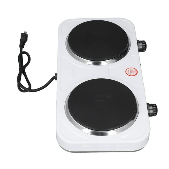 Electric Stove, Button Control White Electric Cooker Plate for Frying