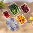 thumbnail image 5 of Fruit Containers for Fridge - Leakproof Food Storage Containers with Removable Colander - Fridge Organizer - Dishwasher safe Produce Containers Keep Fruits, Vegetables, Berry, Meat Fresh longer, 5 of 11