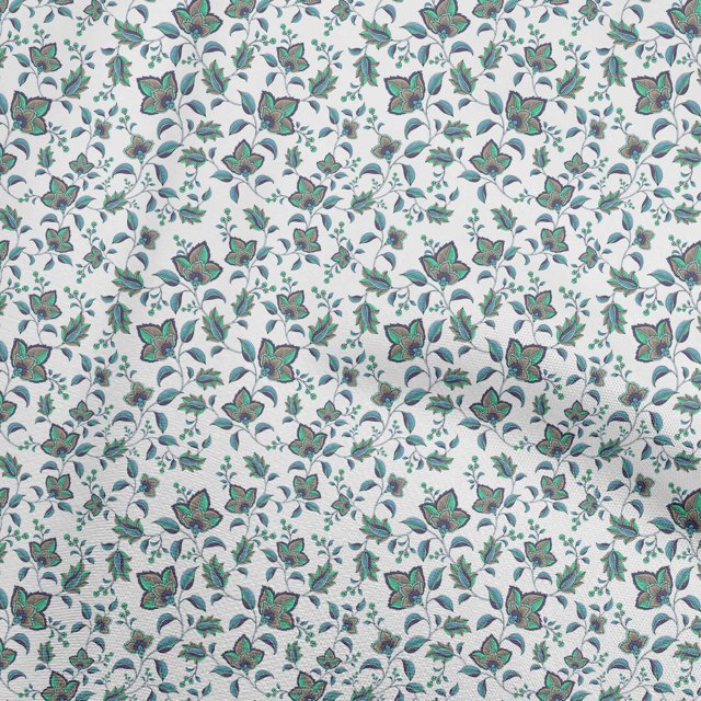 oneOone Georgette Viscose White Fabric Asian Japanese Floral Sewing Material Print Fabric By The Yard 42 Inch Wide