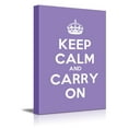 thumbnail image 1 of Canvas Wall Art Gallery Wrap Canvas Prints - Keep Calm and Carry On | Stretched Purple Canvas Home Decor Ready to Hang - 24" x 36", 1 of 3