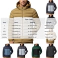 thumbnail image 2 of Iyufng Men's Color Block Hooded Puffer Jackets Horizontal Quilted Zip Up Winter Windproof Coat with Side Pockets and Elastic Cuffs, 2 of 9