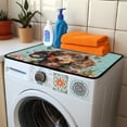 thumbnail image 3 of ZIATUBLES Washing Machine Top Dust Cover Anti-Scratch Washer Dryer Top Protector Mat for Laundry Room Kitchen Home Decor Accessories, 24 x 19.7 Inch, Dachshund Dog Floral Butterfly, 3 of 7