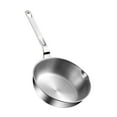 thumbnail image 3 of Sartén de acero inoxidable para freír carne, olla con mango largo, calentador de aceite sin revestimiento, sartén de fondo plano, sartén antiadherente 12 cm, 3 of 8