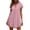 Pink, variant on Taqqpue Women's Swimsuit Cover Up Shirt V Neck Short Sleeve Bathing Suit Coverups Summer Solid Color Beach Cover Ups Plus Size Swim Suit Dress Under 15 for Women
