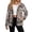 Aztec Cow Print, variant on Cow Print Aztec Womens Sherpa Lined Fuzzy Jacket, Button Down Warm Winter Outerwear with Pockets, Long Sleeve Casual Western Style Coat for Daily Wear