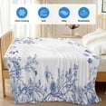 thumbnail image 4 of Blue Spring Floral Cooling Blanket, Lightweight Breathable Summer Throw Blanket with Double Sided Cold Effect, Summer Flowers Botanical Picnic Beach Blankets Bed Sheet for Hot Sleepers 30"x40", 4 of 8