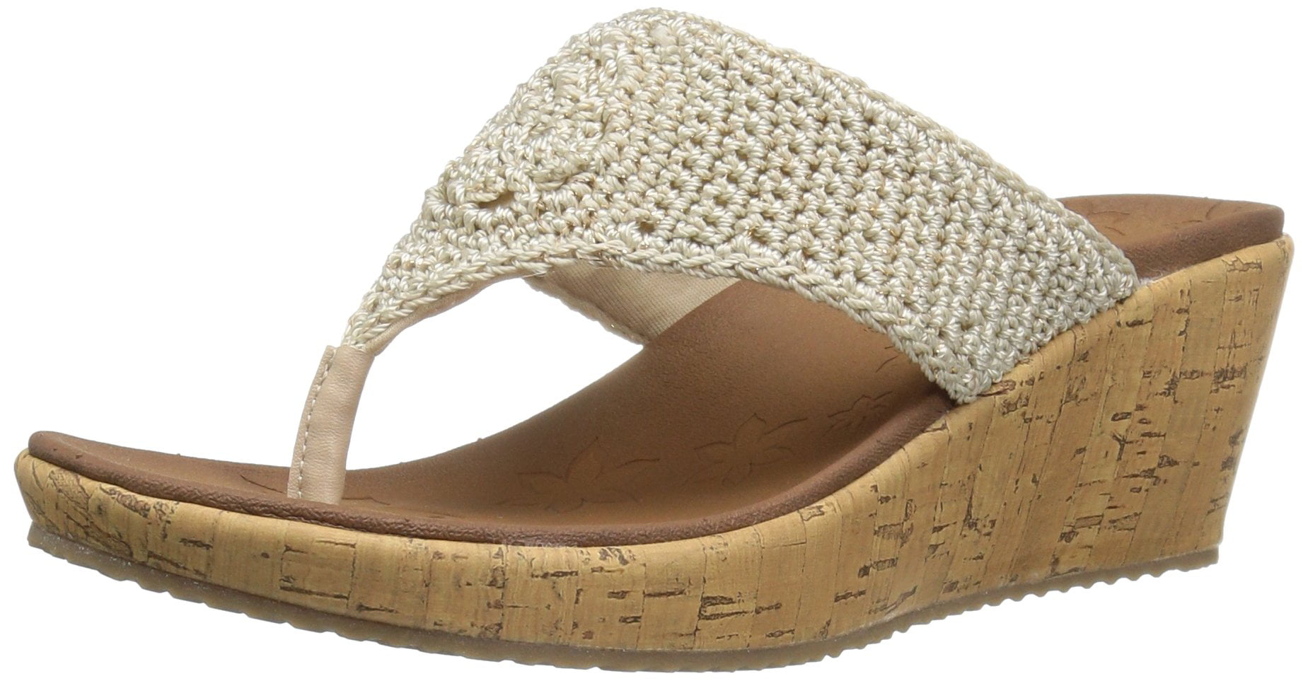 Beverlee Wedge Sandal,Natural Crochet 