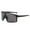 Black Frame Black and Gray Piece, variant on Punk Outdoor Sports Sun-Proof Sunglasses against Wind and Sand Cycling Ins Large Frame Handsome Sunglasses