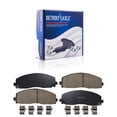 thumbnail image 6 of Detroit Axle - 8pc Brake Kit for Jeep 2018-2023 Wrangler, Drilled and Slotted Brakes Rotors Ceramic Brake Pads 2019 2020 2021 2022 Replacement :12.99" inch Front 12.91" inch Rear Rotors, 6 of 7