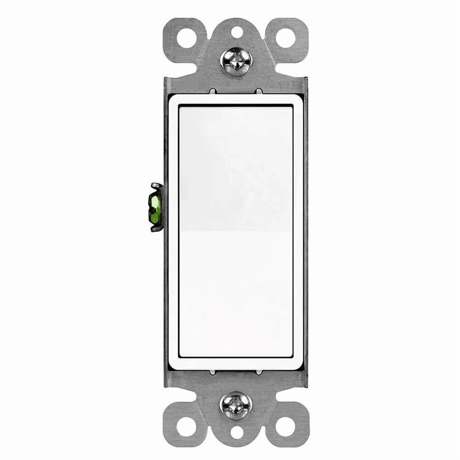 2 Pack Electrical Home On/Off Rocker Paddle Wall Light Switch Single Pole White