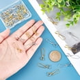 thumbnail image 3 of 1box 4 sets 2 colors Brass Earring Hooks with Ice Pick Pinch Bails Mixed color 28mm Pin: 1mm 2 sets/color, 3 of 5