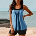 thumbnail image 4 of Birdeem Womens Color Blocking Solid Color Strappy Back Set Two Piece Swimsuits Swimdress, 4 of 12