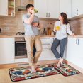 thumbnail image 6 of 2-Piece Kitchen Rugs Set Non-Slip Mats Carpet Floor for Kitchen, Bathroom (19.7"x27.6" & 19.7"x47.2") Male and Female Chickens, 6 of 7