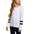 thumbnail image 3 of URMAGIC Little Kid Big Girls Stripe Long Sleeve Tunic T-shirt Blouse, 3 of 4