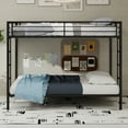 thumbnail image 6 of Nmkwnr Full Size Metal Bunk Bed Frame for Living Room, Bedroom, Black, 6 of 8
