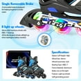 thumbnail image 7 of Cifaisi Adjustable Inline Skates with Illuminating Wheels for Kids,Girls and Boys,Size 12C-2, 7 of 7