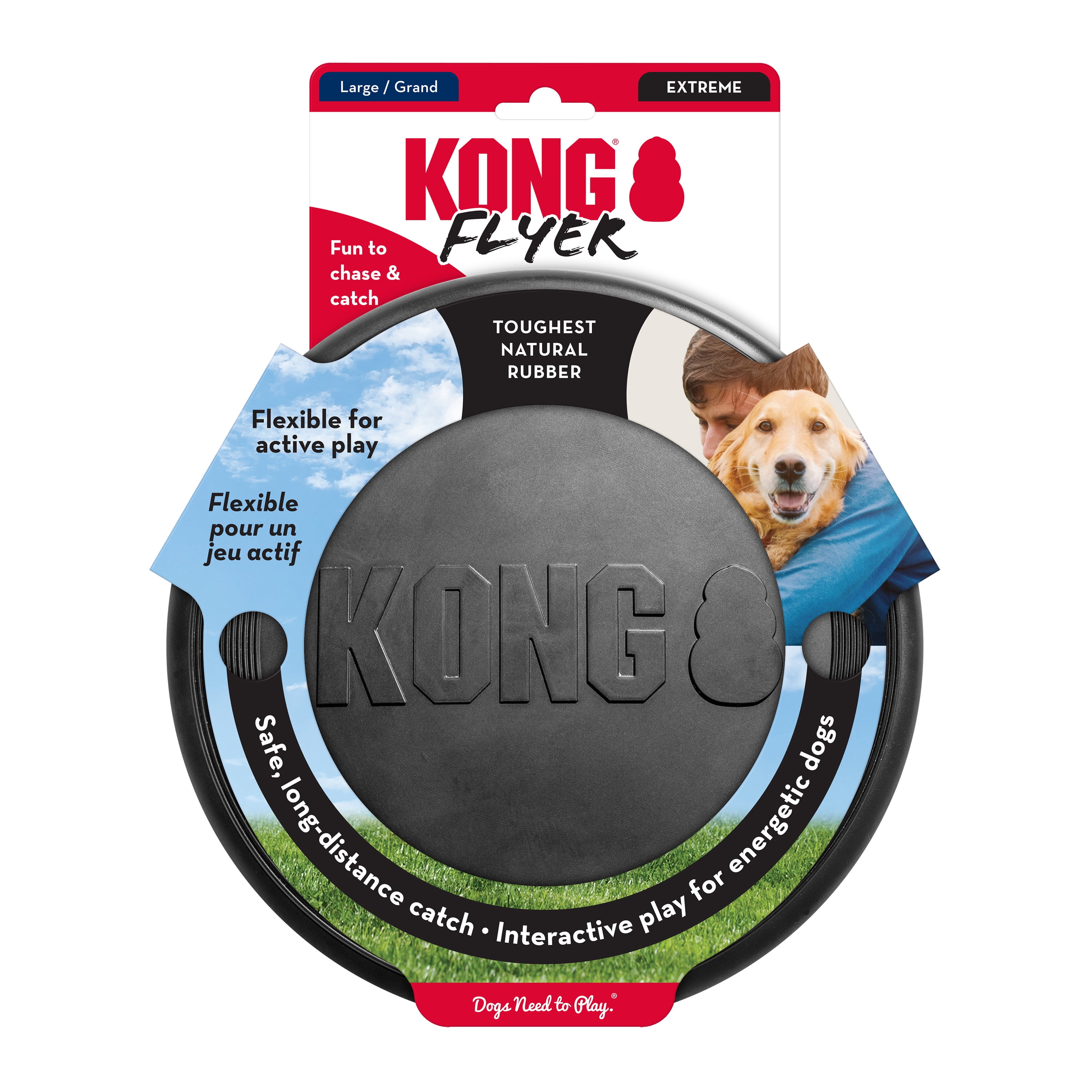 KONG® Extreme Flyer Disc for Power Chewers, Large, for Dogs Between 30-65 lbs