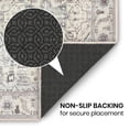 thumbnail image 5 of GLN Rugs Cyrene - Indoor, Machine Washable Area Rug 5'3" Moroccon Cream/Gray Home Carpet, 5 of 8