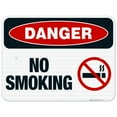 thumbnail image 1 of Danger No Smoking Sign, OSHA Danger Sign, 18x24 Reflective Aluminum EGP, 1 of 1