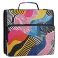 thumbnail image 5 of FORMRS Zipper Binder with Shoulder Strap 2-inch Ring 500 Sheet Capacity File Bag, Stripes Pattern, 5 of 5