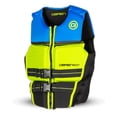 thumbnail image 3 of O'Brien Junior V-Back Neoprene USCGA Life Jacket with Front Zipper, Blue/Green, 3 of 6