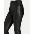 thumbnail image 3 of Time and Tru Women's High Rise Faux Leather Pants, 29" Inseam, Sizes 2-22, 3 of 5