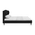 thumbnail image 6 of Posh Living RBD478-03CLQ-UE Adelyne Linen Platform Bed for Unisex, Charcoal - Queen Size, 6 of 20