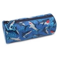 thumbnail image 1 of Pen+Gear Shark Barrel Pencil Pouch in Navy With Novelty Zipper Pull, 1 of 7