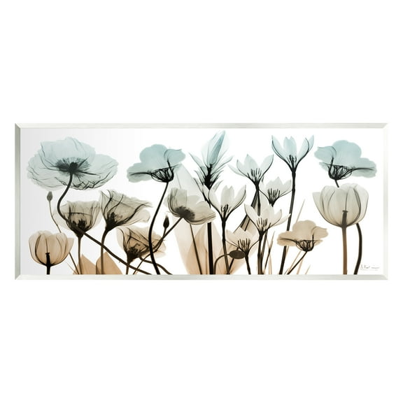 Stupell Industries Mixed X-Ray Flowers Botanical & Floral Photography Unframed Art Print Wall Art, 17 x 7
