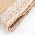 thumbnail image 2 of LABSERRON Jute Linen Lace Table Cloth 1Set Rectangular Light Brown for Wedding Table Decor Party Decoration Home Decor, 2 of 8
