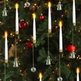 thumbnail image 1 of Paquete de 10 velas cónicas sin llama para decoración de árboles de Navidad, 1 of 7