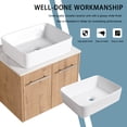 thumbnail image 2 of BNK 24 inch Bathroom Vanity with Sink, Wall-Mounted Bathroom Vanity, Modern Floating Vanity and Ceramic Sink, with White Rock Panels Set, 2 of 12