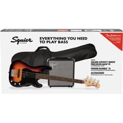 Squier Affinity Series PJ Bass Pack with Fender Rumble 15G Amp 3-Color Sunburst