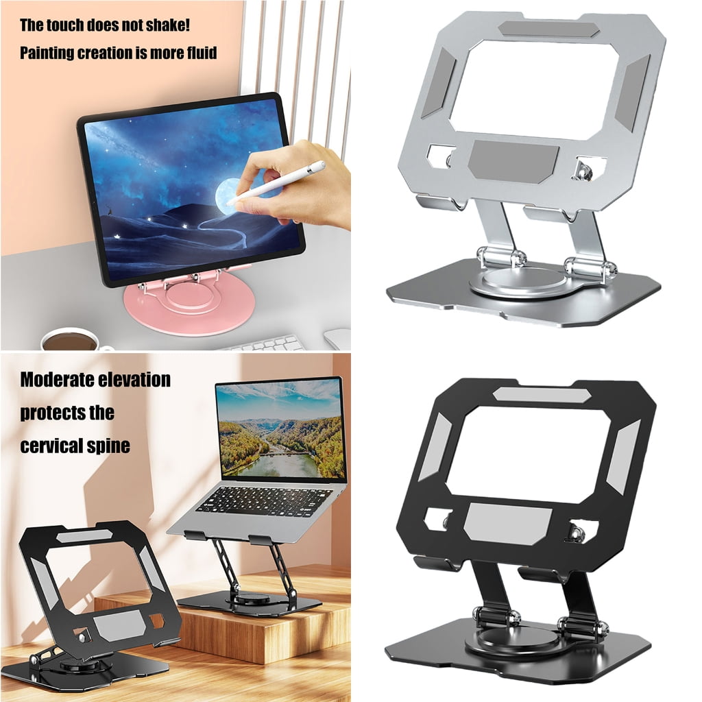 WINDLAND Laptop Stand for Desk Adjustable Height 360 Rotating Ergonomic Laptop Risers