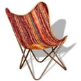 thumbnail image 5 of vidaXL Chair Accent Armless Chair for Living Room Multicolor Chindi Fabric, 5 of 6