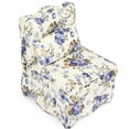 thumbnail image 3 of Blue single flannel dining chair with soft backrest and armless style - Bring simple fashion to your dining room, 3 of 5