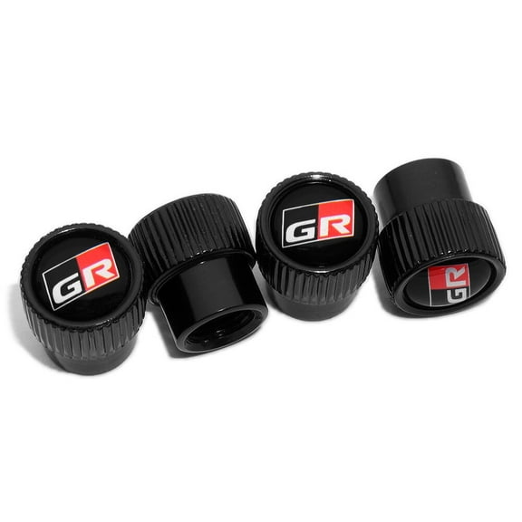 4pcs Universal Fit GR Car Wheels Tire Air Valve Cap Stem Dust Cover Gift
