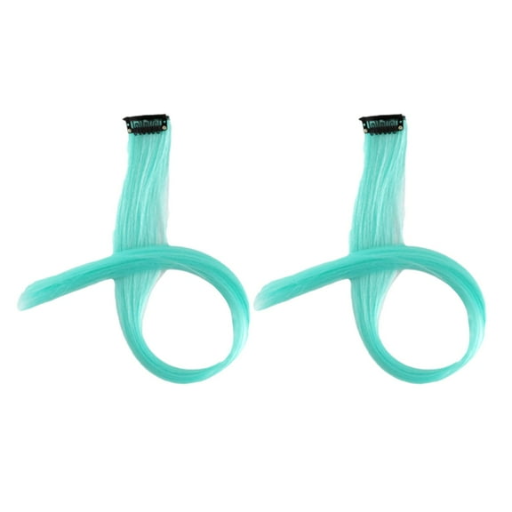 Luminous Colored Hair Extensions, Party Highlights in Synthetic Hair with Clip Clearance Back to school wedding gifts