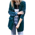 thumbnail image 1 of Pompotops Mode Femmes Bouton Hiver Col Rabattu Manches Longues Extérieur Liquidation, 1 of 7