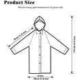 thumbnail image 2 of Thicker Reusable Raincoat Rain Poncho Jacket Slicker for Children Boy Girl Kids 2pcs White*2, 2 of 5