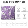 thumbnail image 5 of Throw Pillow Covers Lavender Purple Color Design White Floral Elegant Flowers Pattern Square Pillowcase for Home Decor Sofa Car Bedroom Pillow case, 5 of 5