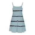 thumbnail image 7 of Green Brunch Sundress for Girls Summer Fall Sleeveless Spaghetti Strap Midi Bohemian Overall Tie Dye Camisole Tank Striped Tiered Dresses Sundress One Piece Girl 2026 7 Years, 7 of 7