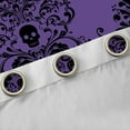 thumbnail image 4 of jejeloiu Baroque Floral Blackout Curtains Set of 2 (52x84 Each),Damask Flower Print Window Curtains,Black Skull Skeleton Curtains and Drapes For Adults,Ultra Soft Bedroom Decoration, 4 of 6