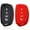 black and red, variant on Dobrev 4 Buttons Silicone Case Protector Key Fob Cover Smart Car Remote Holder for for Hyundai Sonata Santa Fe Tucson XL IX35 XL IX45 Remote Flip Key (Purple)