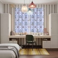 thumbnail image 4 of Spring Floral Kitchen Curtains Window Panels, Retro Flowers Leaves Botanical Light Blue Insulated Window Treatment Curtain, Grommet Curtains for Bedroom/Living Room/Bathroom, 2 Piece 52"Wx84"L, 4 of 8