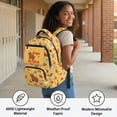 thumbnail image 6 of KUIFORTI Brown Capybara School Bag for Kids 17 Inch Durable Bookbag Girls Water Resistant Backpack with Side Pockets Suitable for Elementary Primary Middle School, 6 of 7